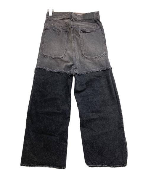 jieda（ジエダ）Jieda (ジエダ) 2TONE BAGGY DENIM PANTS ブラック サイズ:2の古着・服飾アイテム