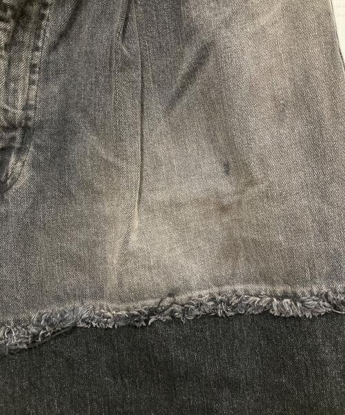 jieda（ジエダ）Jieda (ジエダ) 2TONE BAGGY DENIM PANTS ブラック サイズ:2の古着・服飾アイテム