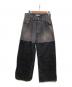 Jieda（ジエダ）の古着「2TONE BAGGY DENIM PANTS」｜ブラック