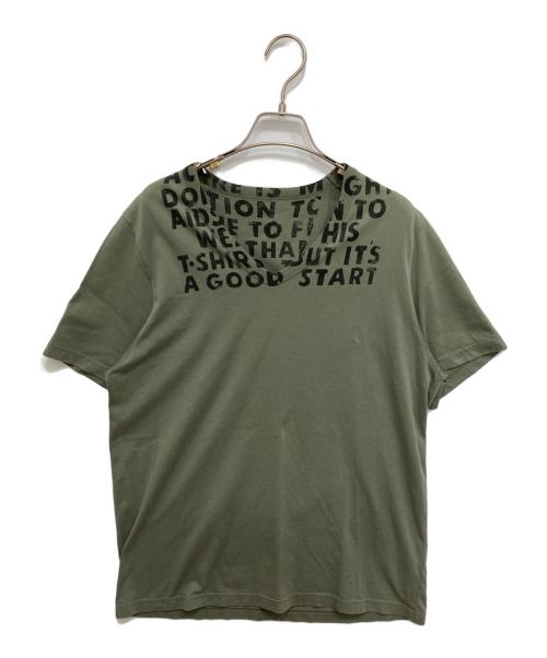 Maison Martin Margiela（メゾンマルタンマルジェラ）Maison Martin Margiela (メゾンマルタンマルジェラ) エイズTシャツ オリーブ サイズ:Mの古着・服飾アイテム
