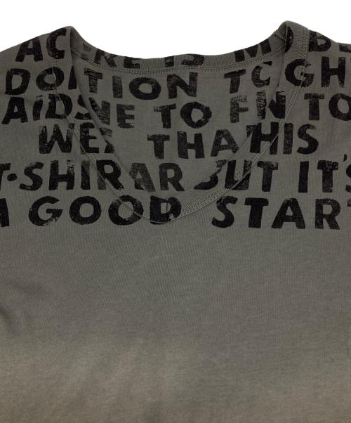 Maison Martin Margiela（メゾンマルタンマルジェラ）Maison Martin Margiela (メゾンマルタンマルジェラ) エイズTシャツ オリーブ サイズ:Mの古着・服飾アイテム