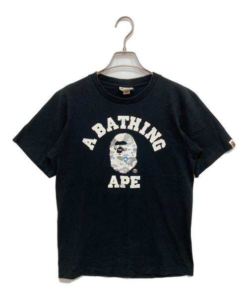 A BATHING APE（アベイシングエイプ）A BATHING APE (アベイシングエイプ) プリントTシャツ ブラック サイズ:Sの古着・服飾アイテム