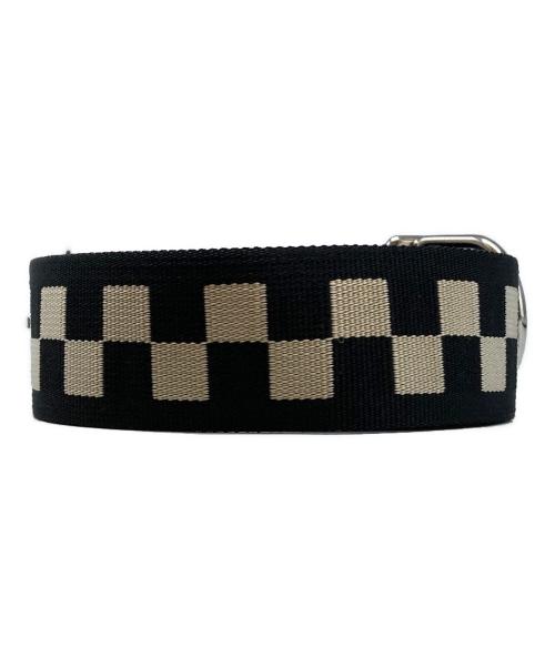 BALLY（バリー）BALLY (バリー) チェック柄リングベルト ブラックの古着・服飾アイテム