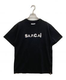 sacai×A.P.C.（サカイ×アーペーセー）の古着「サイドジップ半袖カットソー」｜ブラック