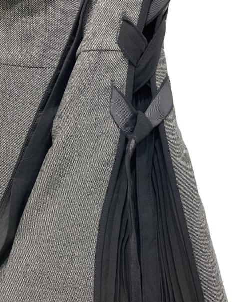 Snidel（スナイデル）Snidel (スナイデル) サイドプリーツツイードワンピース グレーの古着・服飾アイテム