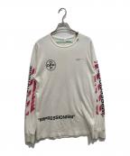 OFFWHITEオフホワイト）の古着「DIAG STENCIL SLIM CREWNECK」｜ホワイト