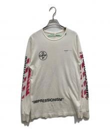 OFFWHITE（オフホワイト）の古着「DIAG STENCIL SLIM CREWNECK」｜ホワイト