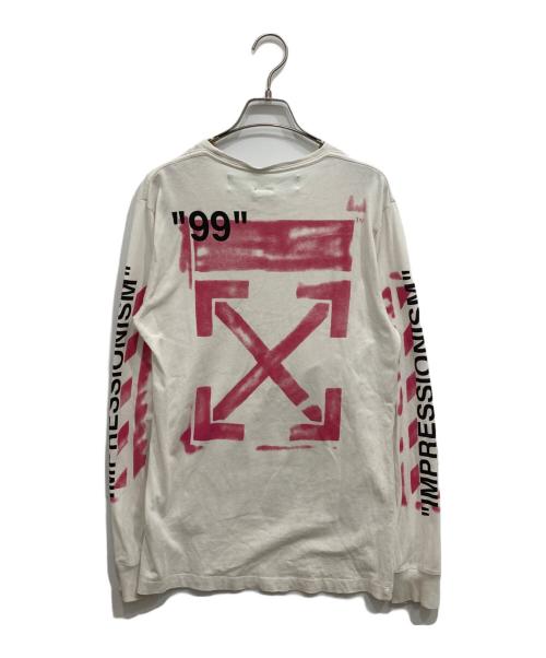 OFFWHITE（オフホワイト）OFFWHITE (オフホワイト) DIAG STENCIL SLIM CREWNECK ホワイト サイズ:Sの古着・服飾アイテム
