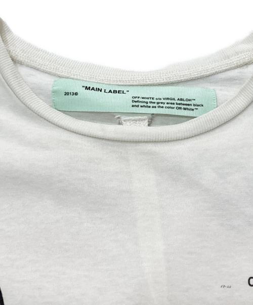 OFFWHITE（オフホワイト）OFFWHITE (オフホワイト) DIAG STENCIL SLIM CREWNECK ホワイト サイズ:Sの古着・服飾アイテム