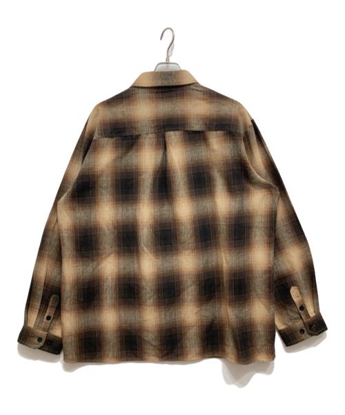 FB COUNTY（エフビーカウンティー）FB COUNTY (エフビーカウンティー) オンブレチェックシャツ ブラウン サイズ:XLの古着・服飾アイテム