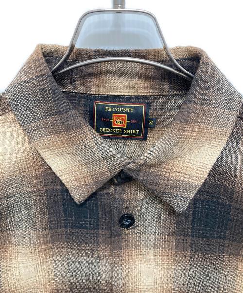 FB COUNTY（エフビーカウンティー）FB COUNTY (エフビーカウンティー) オンブレチェックシャツ ブラウン サイズ:XLの古着・服飾アイテム