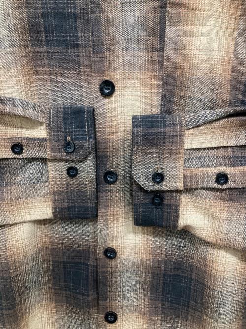 FB COUNTY（エフビーカウンティー）FB COUNTY (エフビーカウンティー) オンブレチェックシャツ ブラウン サイズ:XLの古着・服飾アイテム