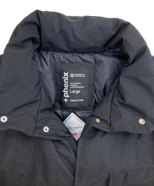 FREAK'S STORE（フリークスストア）FREAK'S STORE (フリークスストア) +PHENIX (プラスフェニックス) 別注 GORE-TEX WINDSTOPPER SNAP DOWN JACKET ブラック サイズ:Lの古着・服飾アイテム