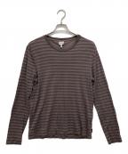 ARMANI COLLEZIONIアルマーニ コレツィオーニ）の古着「ボーダーカットソー」｜ブラウン