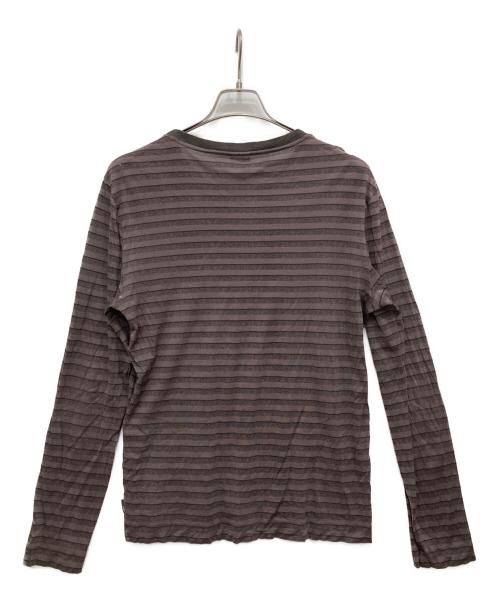 ARMANI COLLEZIONI（アルマーニ コレツィオーニ）ARMANI COLLEZIONI (アルマーニ コレツィオーニ) ボーダーカットソー ブラウン サイズ:Mの古着・服飾アイテム