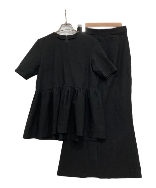 Ameri（アメリ）AMERI (アメリ) MEDI PEPLUM SET UP DRESS ブラック サイズ:Ｓの古着・服飾アイテム