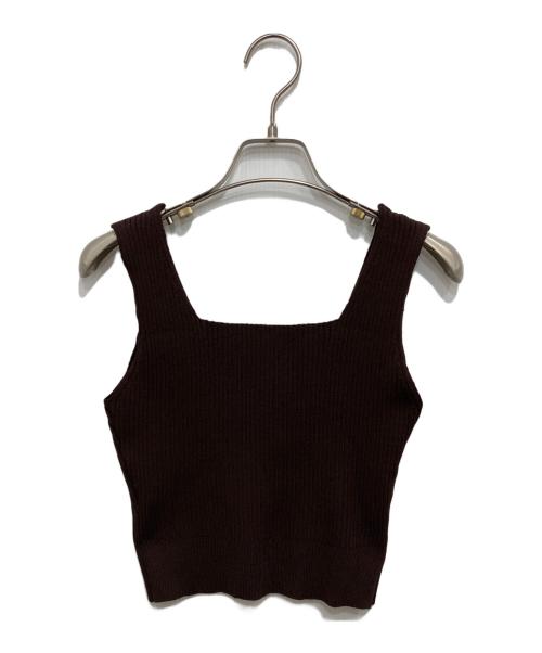 ELENDEEK（エレンディーク）ELENDEEK (エレンディーク) SILHOUETTE ENSEMBLE KT/シルエットアンサンブルニット ブラウン サイズ:freeの古着・服飾アイテム
