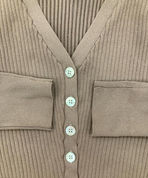 ELENDEEK（エレンディーク）ELENDEEK (エレンディーク) SILHOUETTE ENSEMBLE KT/シルエットアンサンブルニット ブラウン サイズ:freeの古着・服飾アイテム