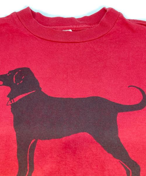 THE BLACK DOG（ブラックドッグ）The Black Dog (ブラックドッグ) 00’sプリントTシャツ レッド サイズ:8の古着・服飾アイテム
