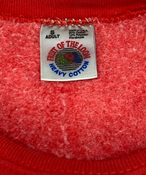 FRUIT OF THE LOOM（フルーツオブザルーム）FRUIT OF THE LOOM (フルーツオブザルーム) プリントスウェット レッド サイズ:Sの古着・服飾アイテム