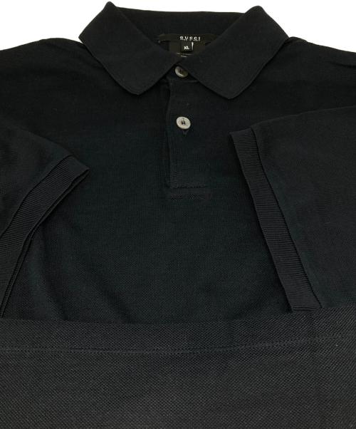 GUCCI（グッチ）GUCCI (グッチ) 胸刺繍ポロシャツ ネイビー サイズ:XLの古着・服飾アイテム