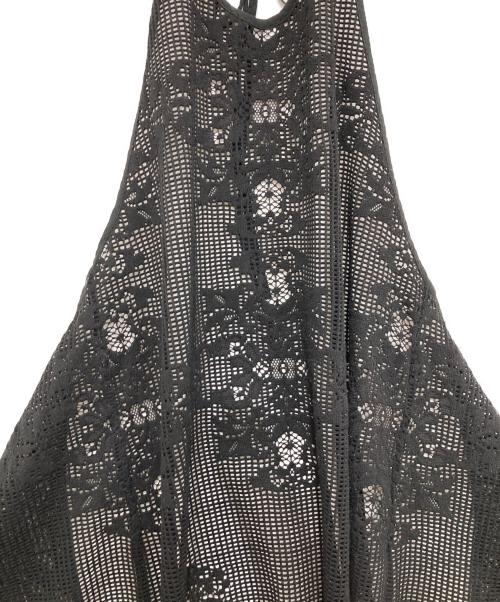 Spick and Span（スピック＆スパン）Spick and Span (スピック＆スパン) レースエプロンドレス ブラック サイズ:表記なしの古着・服飾アイテム