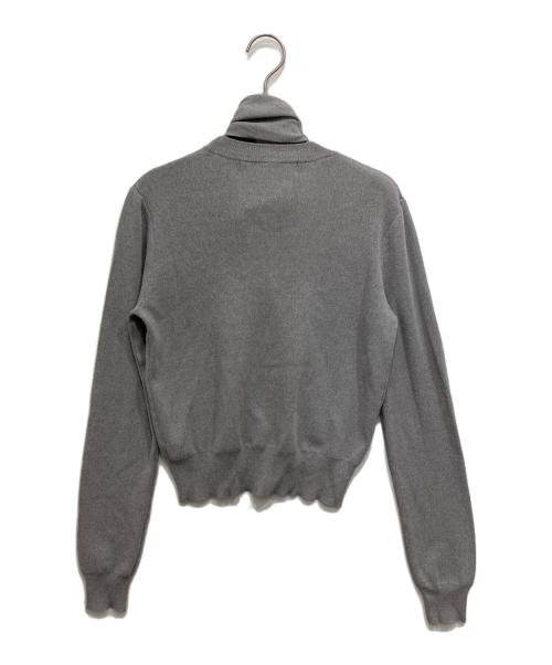 LEINWANDE（ラインヴァンド）LEINWANDE (ラインヴァンド) Ribbon Tie Dry-touch Cardigan グレー サイズ:Freeの古着・服飾アイテム