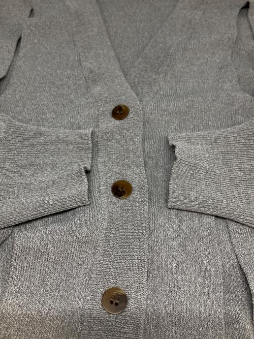LEINWANDE（ラインヴァンド）LEINWANDE (ラインヴァンド) Ribbon Tie Dry-touch Cardigan グレー サイズ:Freeの古着・服飾アイテム