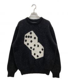 stussy（ステューシー）の古着「DICE MOHAIR SWEATER」｜ブラック