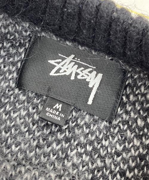 stussy（ステューシー）stussy (ステューシー) DICE MOHAIR SWEATER ブラック サイズ:Mの古着・服飾アイテム
