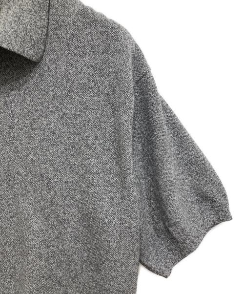 crepuscule（クレプスキュール）crepuscule (クレプスキュール) Moss Stitch Polo グレー サイズ:1の古着・服飾アイテム