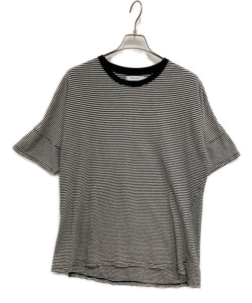 nonnative（ノンネイティブ）nonnative (ノンネイティブ) CLERK S/S TEE C/L PIQUE BORDER ホワイト×ブラック サイズ:1の古着・服飾アイテム