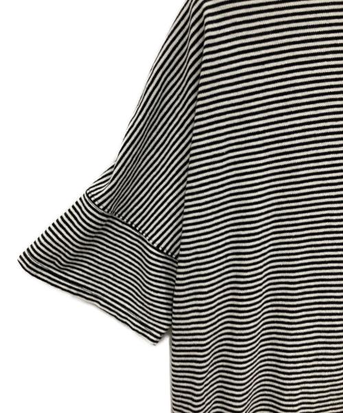 nonnative（ノンネイティブ）nonnative (ノンネイティブ) CLERK S/S TEE C/L PIQUE BORDER ホワイト×ブラック サイズ:1の古着・服飾アイテム