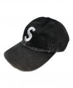 SUPREMEシュプリーム）の古着「Pigment Coated S Logo 6-Panel/キャップ」｜ブラック