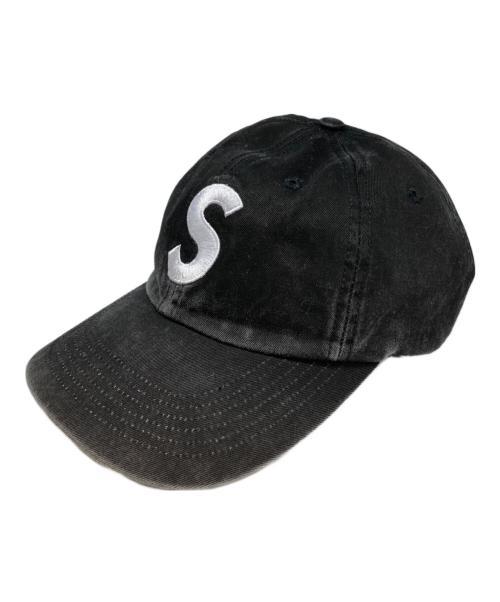 SUPREME（シュプリーム）Supreme (シュプリーム) Pigment Coated S Logo 6-Panel/キャップ ブラックの古着・服飾アイテム