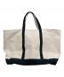L.L.Bean (エルエルビーン) BOAT AND TOTE キャンバストートバッグ アイボリー：6000円