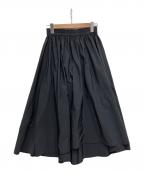 CLOTH&CROSSクロスアンドクロス）の古着「ロングフレアスカート」｜ブラック
