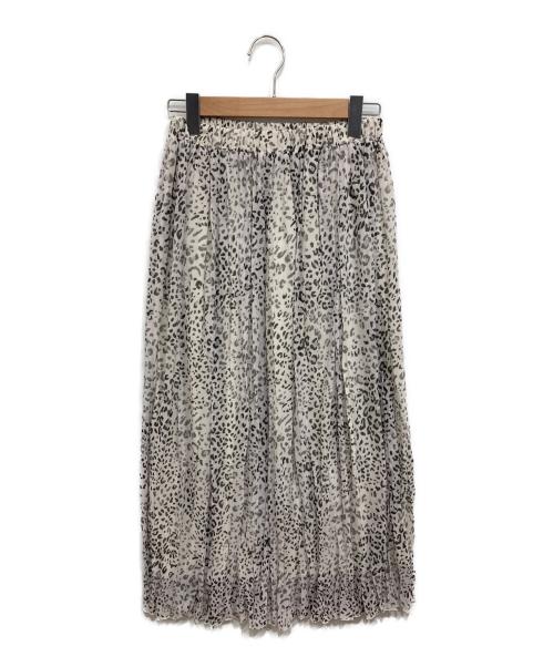 CLOTH&CROSS（クロスアンドクロス）CLOTH&CROSS (クロスアンドクロス) レオパード柄スカート ホワイト サイズ:FREEの古着・服飾アイテム