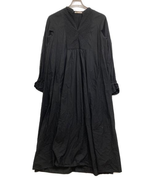 ne quittez pas（ヌキテパ）ne quittez pas (ヌキテパ) ピンタックワンピース ブラック サイズ:表記なしの古着・服飾アイテム