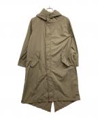 CLOTH&CROSSクロスアンドクロス）の古着「フーデッドモッズコート」｜カーキ