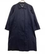 Burberry'sバーバリーズ）の古着「80’s裏ノヴァチェックステンカラーコート」｜ネイビー