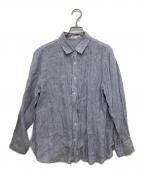 23区×LIBECOニジュウサンク×リベコ）の古着「リネンストライプシャツ」｜ブルー