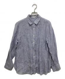 23区×LIBECO（ニジュウサンク×リベコ）の古着「リネンストライプシャツ」｜ブルー