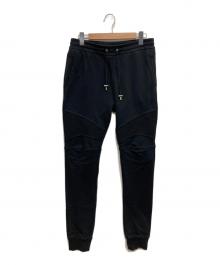 BALMAIN（バルマン）の古着「スウェットバイカーパンツ」｜ブラック