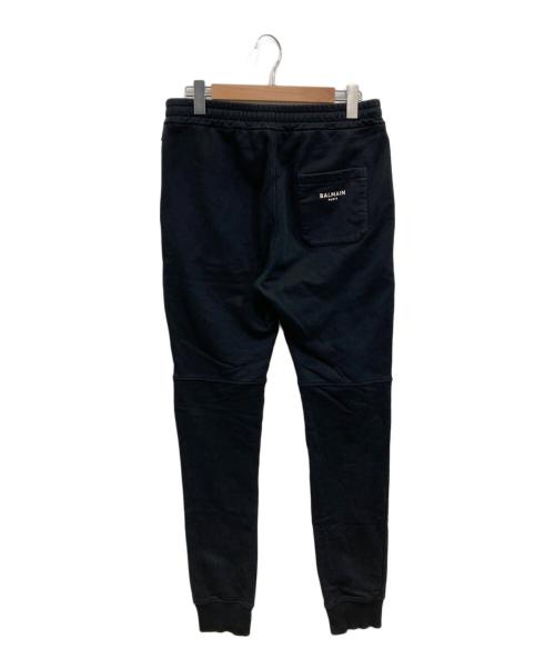 BALMAIN（バルマン）BALMAIN (バルマン) スウェットバイカーパンツ ブラック サイズ:Lの古着・服飾アイテム
