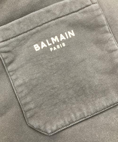 BALMAIN（バルマン）BALMAIN (バルマン) スウェットバイカーパンツ ブラック サイズ:Lの古着・服飾アイテム