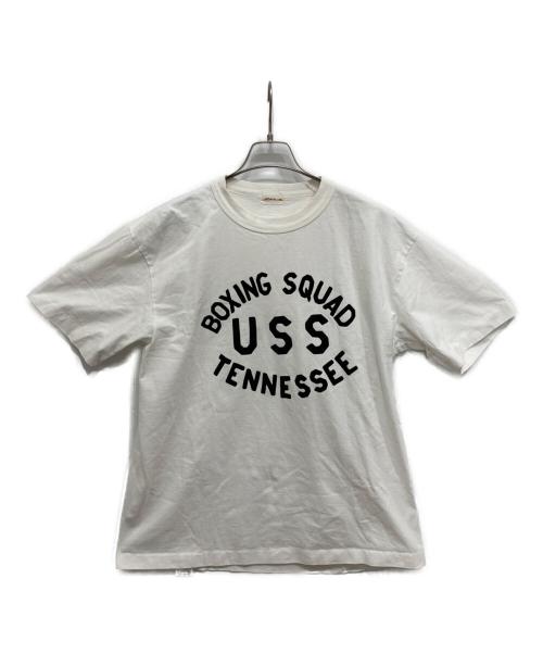 A.G.SPALDING（エージーシポルティング）A.G.SPALDING (エージーシポルティング) USS TENNESSEEプリントTシャツ ホワイト サイズ:38の古着・服飾アイテム