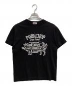 PorkChopポークチョップ）の古着「プリントTシャツ」｜ブラック