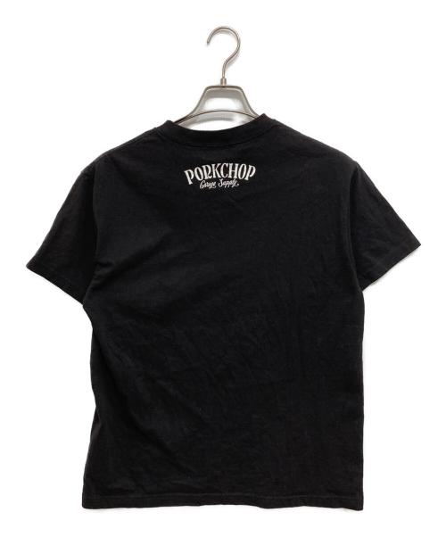 PorkChop（ポークチョップ）PORKCHOP (ポークチョップ) プリントTシャツ ブラック サイズ:Mの古着・服飾アイテム