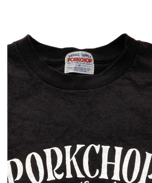 PorkChop（ポークチョップ）PORKCHOP (ポークチョップ) プリントTシャツ ブラック サイズ:Mの古着・服飾アイテム